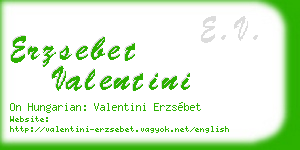 erzsebet valentini business card