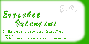 erzsebet valentini business card